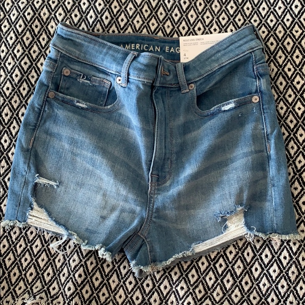 American Eagle high rise jean shorts